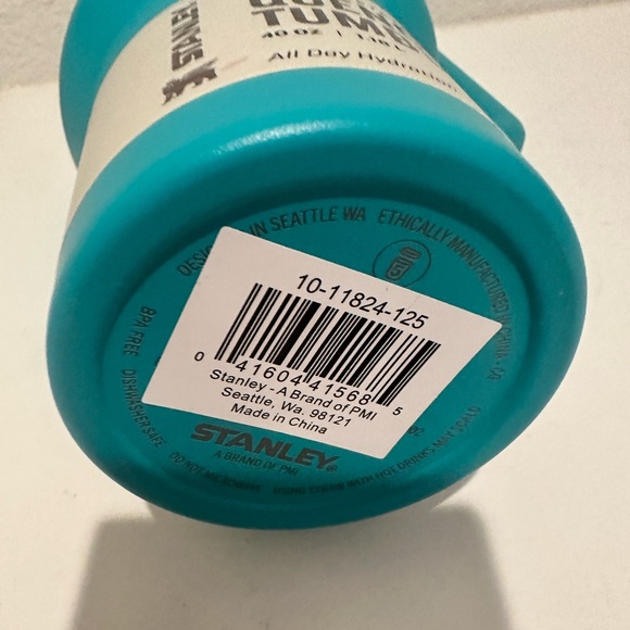 Stanley Aquamarine Blue Tumbler 40 oz Quencher H2.0 FlowState Water Cup NEW - Picture 5 of 5